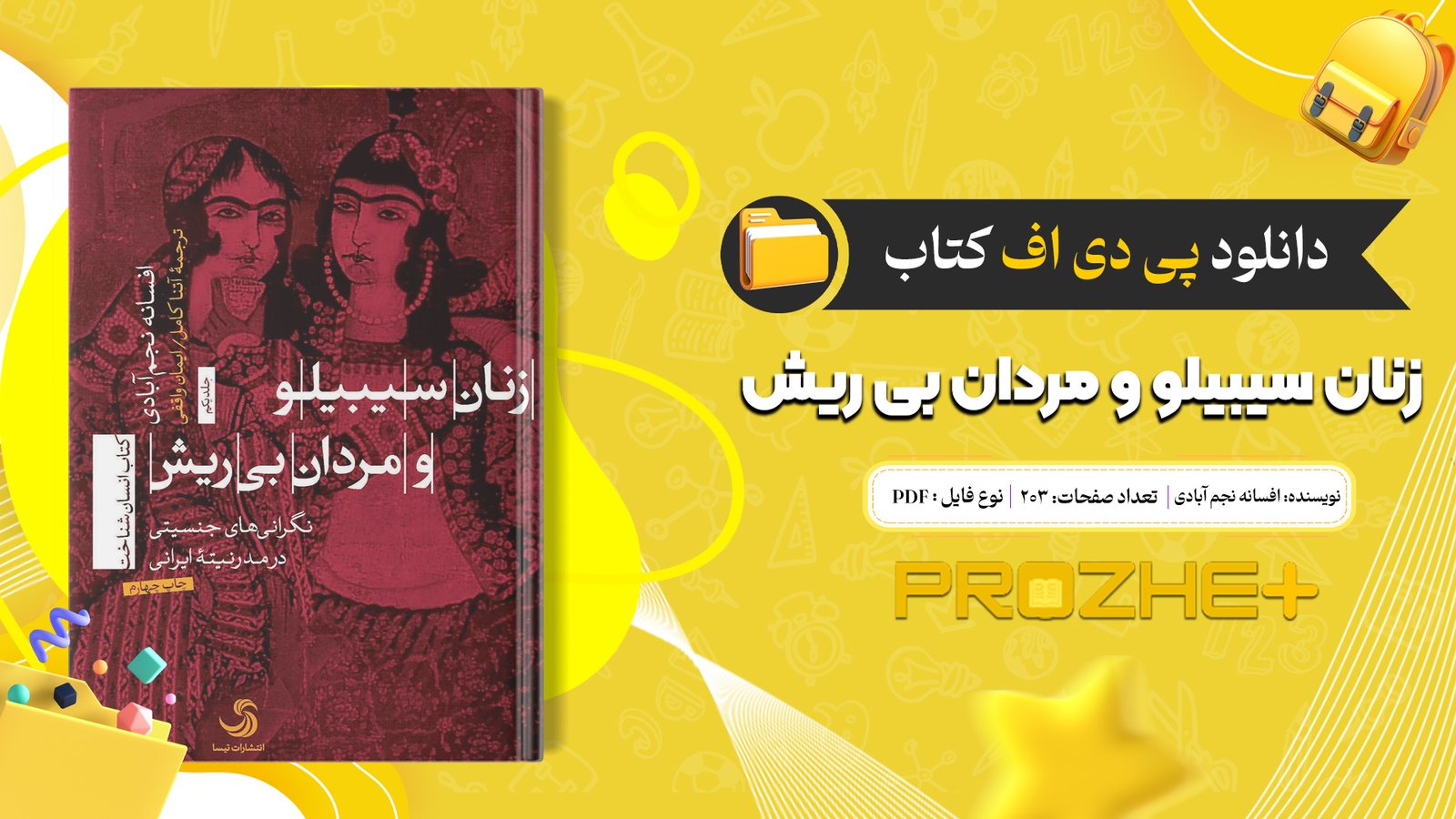 دانلود فایل کتاب زنان سیبیلو و مردان بی ریش افسانه نجم آبادی PDF