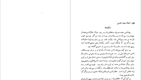 دانلود فایل کتاب دیوان سلطان ولد سعید نفیسی PDF